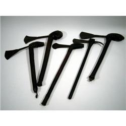 A COLLECTION OF FIVE NORTH AFRICAN HAND AXES,