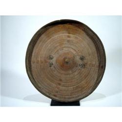 AN OLD AFRICAN PARRYING SHIELD,