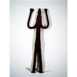 AN OLD DOGON IRON ANCESTOR SCULPTURE,