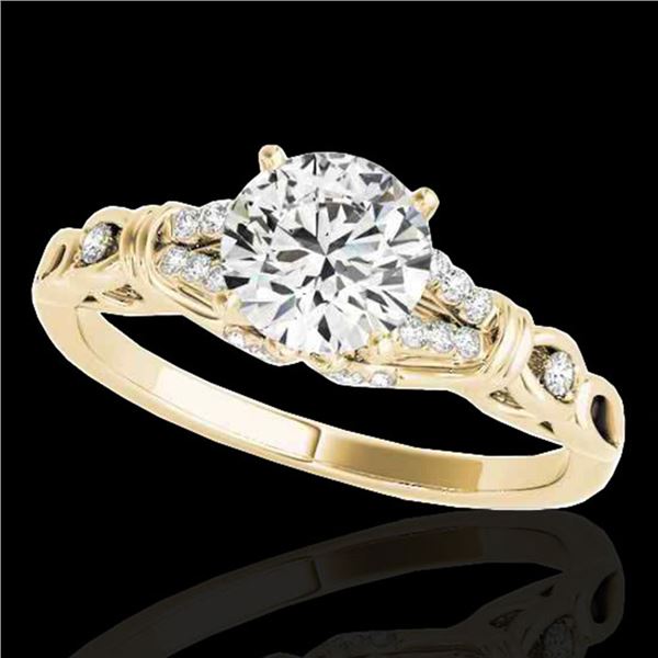 1.2 ctw Certified Diamond Solitaire Ring 10k Yellow Gold - REF-188W2H