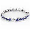 Image 3 : 29 ctw Sapphire Eternity Designer Bracelet 14k White Gold - REF-137X5A