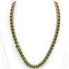 Image 3 : 100 ctw Green Tourmaline & Diamond Micro Necklace 14k Rose Gold - REF-1072X8A