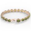 Image 3 : 27 ctw Green Tourmaline & VS/SI Diamond Micro Bracelet 14k Rose Gold - REF-243A5N