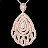 Image 2 : 2 ctw Micro Pave VS/SI Diamond Designer Necklace 14k Rose Gold - REF-345K5Y