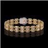 Image 3 : 16.5 ctw Morganite & Diamond Bracelet 14K Yellow Gold - REF-263R6K