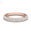Image 2 : 2.25 ctw Diamond Art Deco Eternity Men's Band 18k Rose Gold - REF-178Y2X