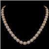 Image 1 : 21.21 ctw Opal & Diamond Micro Pave Halo Necklace 10k Rose Gold - REF-581Y8X