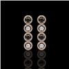Image 1 : 3.84 ctw Black & Diamond Micro Pave Earrings 18K Rose Gold - REF-259R2K
