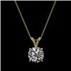 Image 3 : 1.55 ctw Certified Quality Diamond Necklace 10k Yellow Gold - REF-224H8R