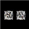 Image 1 : 1 ctw Certified VS/SI Quality Cushion Diamond Stud Earrings 10k White Gold - REF-120H3R