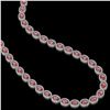 Image 2 : 31.1 ctw Tourmaline & Diamond Micro Pave Halo Necklace 10k White Gold - REF-600N2F
