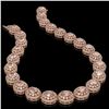 Image 2 : 93.04 ctw Morganite & Diamond Victorian Necklace 14K Rose Gold - REF-3788H9R