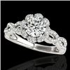 Image 1 : 1.69 ctw Certified Diamond Solitaire Halo Ring 10k White Gold - REF-197Y8X