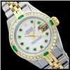 Image 1 : Rolex Men's Two Tone 14K Gold/SS, QuickSet, Diam/Emerald Dial & Diam/Emerald Bezel