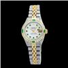 Image 2 : Rolex Men's Two Tone 14K Gold/SS, QuickSet, Diam/Emerald Dial & Diam/Emerald Bezel