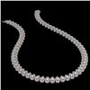 Image 2 : 24.19 ctw Pear Cut Diamond Micro Pave Necklace 18K White Gold - REF-2092M6G