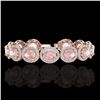 Image 1 : 23 ctw Morganite & Micro Pave VS/SI Diamond Bracelet 10k Rose Gold - REF-527K3Y