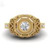 Image 2 : 0.75 ctw VS/SI Diamond Solitaire Art Deco Ring 18k Yellow Gold - REF-200Y2X