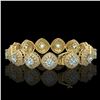 Image 2 : 32.95 ctw Aquamarine & Diamond Victorian Bracelet 14K Yellow Gold - REF-982X2A
