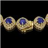 Image 3 : 82.17 ctw Sapphire & Diamond Victorian Necklace 14K Yellow Gold - REF-1800A2N
