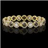 Image 2 : 13.96 ctw Black & Diamond Micro Pave Bracelet 18K Yellow Gold - REF-1071M3G