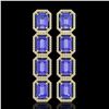 Image 1 : 19.39 ctw Tanzanite & Diamond Micro Pave Halo Earrings 10k Yellow Gold - REF-418G5W