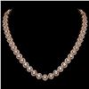 Image 1 : 18.43 ctw Cushion Cut Diamond Micro Pave Necklace 18K Rose Gold - REF-1605X8A