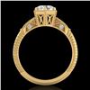 Image 1 : 1.17 ctw VS/SI Diamond Solitaire Art Deco Ring 18k Yellow Gold - REF-381N8F