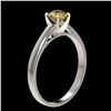 Image 3 : 0.74 ctw Certified Intense Yellow Diamond Engagment Ring 10k White Gold - REF-82F2M