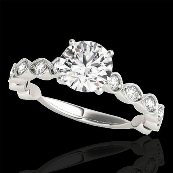 1.5 ctw Certified Diamond Solitaire Ring 10k White Gold - REF-196Y4X