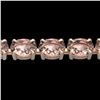 Image 1 : 23 ctw Morganite Eternity Designer Bracelet 14k Rose Gold - REF-232N8F