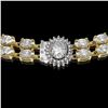 Image 3 : 29.98 ctw Rare Oval Diamond Necklace 18K Yellow Gold - REF-3584H9R