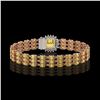 Image 3 : 25.15 ctw Citrine & Diamond Bracelet 14K Rose Gold - REF-281F8M