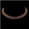 Image 1 : 31.85 ctw Garnet & Diamond Necklace 10K Yellow Gold - REF-427W3H