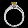 Image 2 : 1.11 ctw Certified SI Fancy Yellow Diamond Solitaire Ring 10k White Gold - REF-190X9A