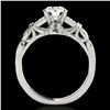 Image 2 : 1.2 ctw Certified Diamond Solitaire Ring 10k White Gold - REF-188N2F