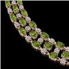 Image 3 : 56.93 ctw Tourmaline & Diamond Necklace 10K Rose Gold - REF-709W3H