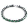 Image 3 : 15 ctw Emerald & VS/SI Diamond Certified Eternity Bracelet 10k White Gold - REF-122G8W