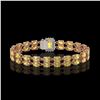 Image 3 : 13.88 ctw Citrine & Diamond Bracelet 14K Rose Gold - REF-236M4G