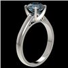 Image 3 : 2 ctw Certified Intense Blue Diamond Engagment Ring 10k White Gold - REF-331Y4X