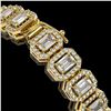 Image 3 : 11.52 ctw Emerald Cut Diamond Micro Pave Bracelet 18K Yellow Gold - REF-1370M9G