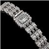 Image 3 : 19.48 ctw Emerald Cut & Oval Diamond Bracelet 18K White Gold - REF-2068X4A