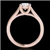 Image 2 : 1.5 ctw Certified Diamond Solitaire Ring 10k Rose Gold - REF-327A3N