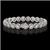 Image 2 : 8.83 ctw Diamond Micro Pave Bracelet 18K White Gold - REF-695Y5X