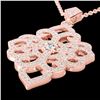 Image 1 : 1.40 ctw Micro Pave VS/SI Diamond Designer Necklace 14k Rose Gold - REF-130F9M