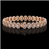 Image 2 : 10.36 ctw Oval Cut Diamond Micro Pave Bracelet 18K Rose Gold - REF-898R6K