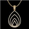 Image 2 : 1.25 ctw Micro Pave VS/SI Diamond Designer Necklace 18k Yellow Gold - REF-119N8F