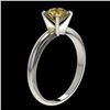 Image 3 : 1.27 ctw Certified Intense Yellow Diamond Solitaire Ring 10k White Gold - REF-184G3W