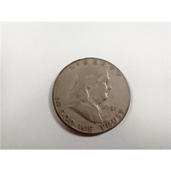 1951-S Franklin Half Dollar