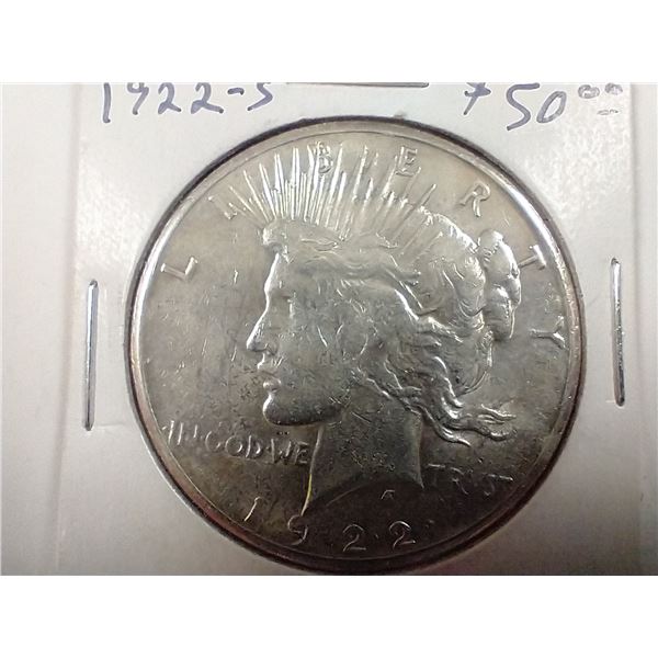 1922-S Peace Dollar